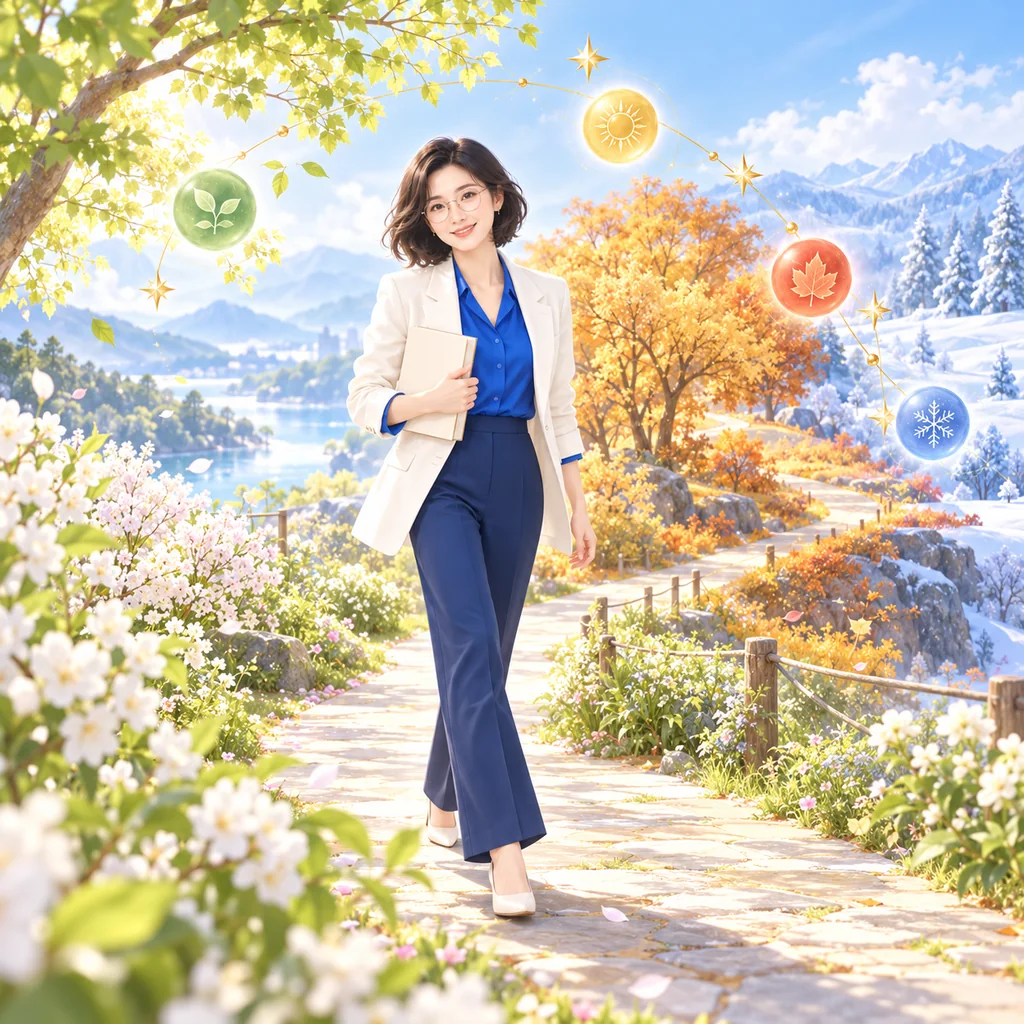 인생사주 풀이를 함께 살펴보는 사주쌤 일러스트
