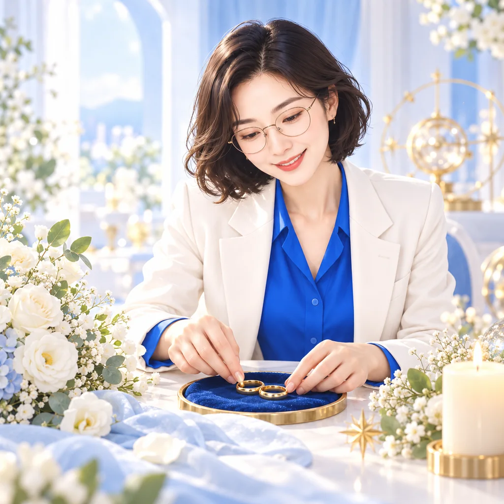결혼운 풀이를 함께 살펴보는 사주쌤 일러스트