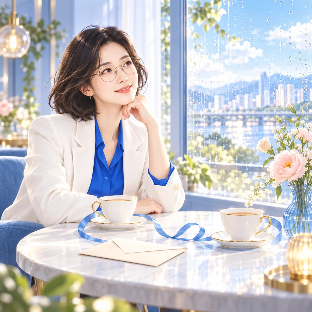재회운 풀이를 함께 살펴보는 사주쌤 일러스트