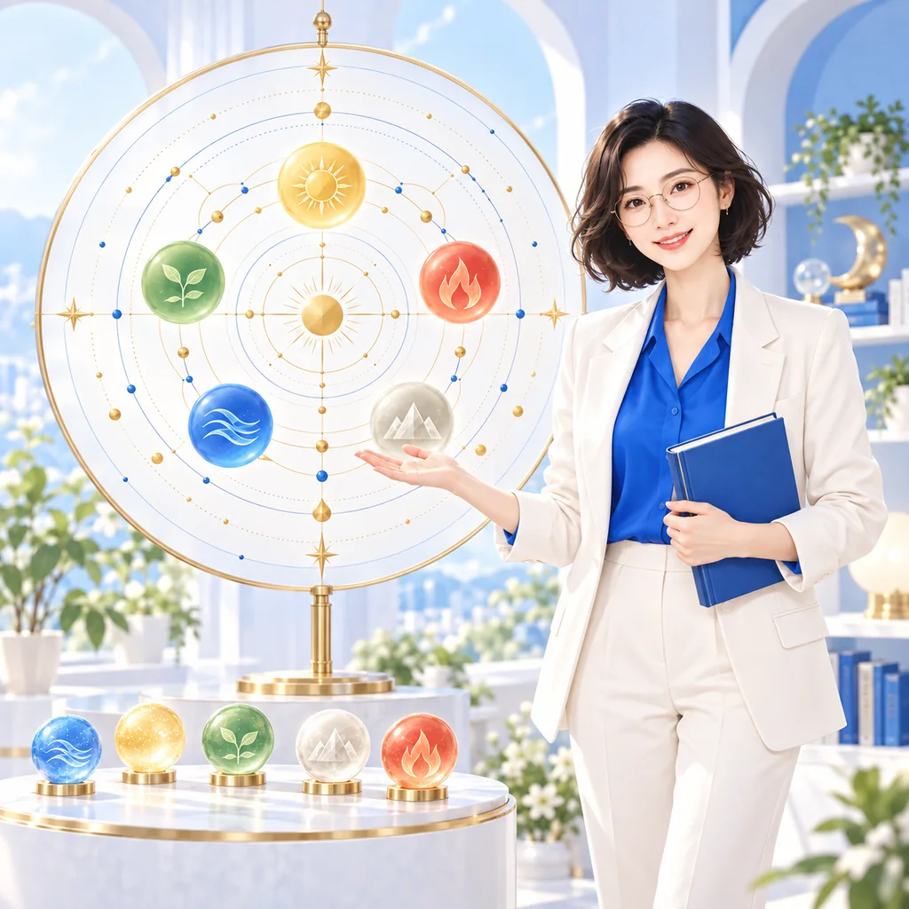여러 사주 책과 별자리 지도를 연결해 종합사주를 설명하는 사주쌤